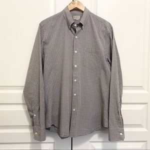 J Crew Plaid Button Down Up Long Sleeve Woven Dress Casual Shirt Men's Large